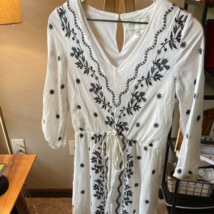 Piper & Scoot Embroidered Maxi Dress, XS